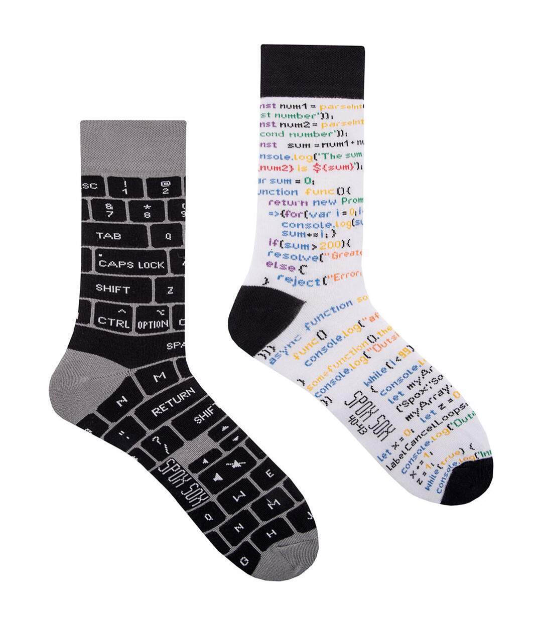 SPOX SOX - Chaussettes fantaisie dépareillées pour hommes et femmes - Développeur informatique