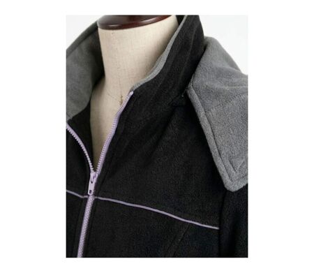 Manteau Caban Femme Tokyo4 Noir en Maille Contre-collée (Mayflower)