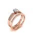 Bague Glamour Lock, Zircon Blanc-4