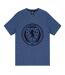 Ensemble De Pyjama Court Homme Bleu Marine Chiné Scotland FA-3