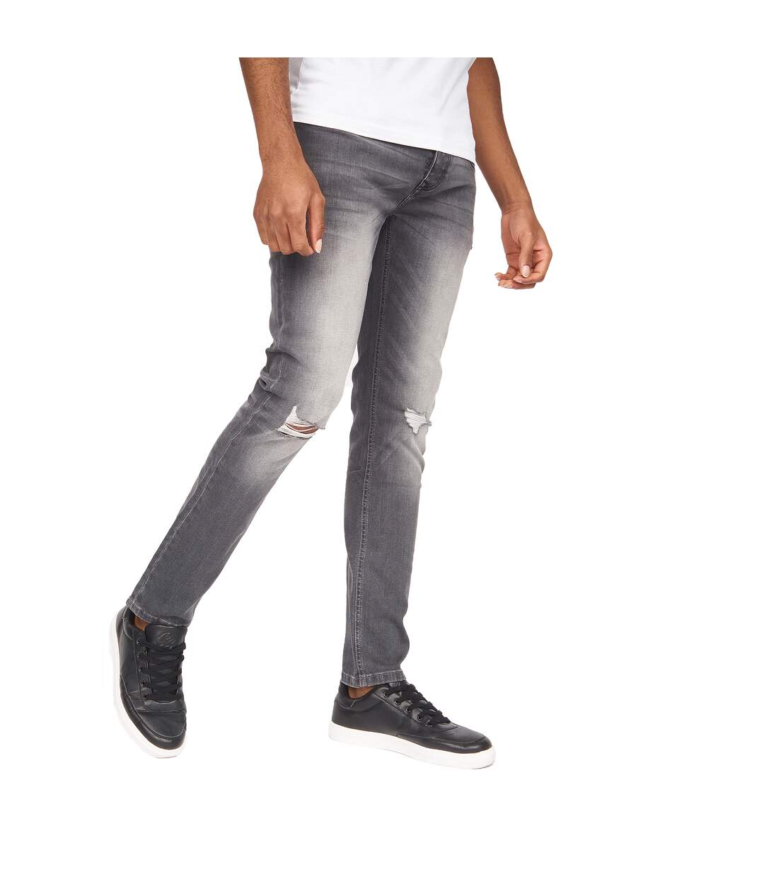 Jean ape homme gris clair Money-1