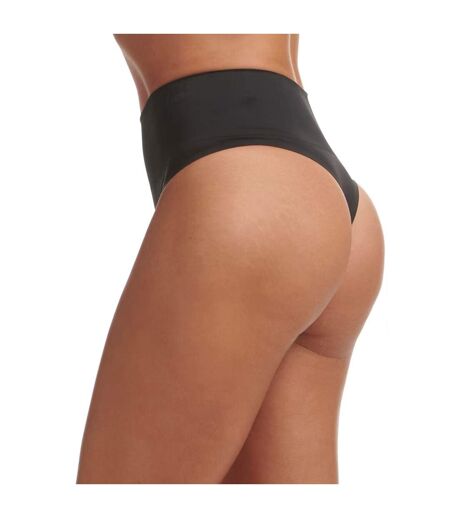 Womens/ladies Seamless High Waist Thong Black Wolford