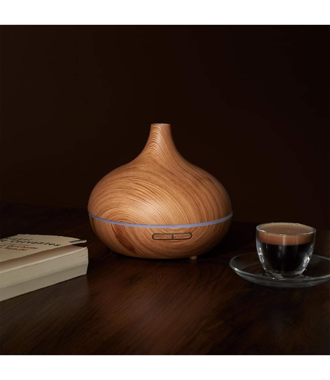 Diffuseur d'Ambiance Lumineux LED 300ml Marron-3