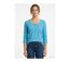 MAYFLOWER DIMITRI1 - Tee-shirt manches 3/4 bleu : maille flammée et confort pur coton-1