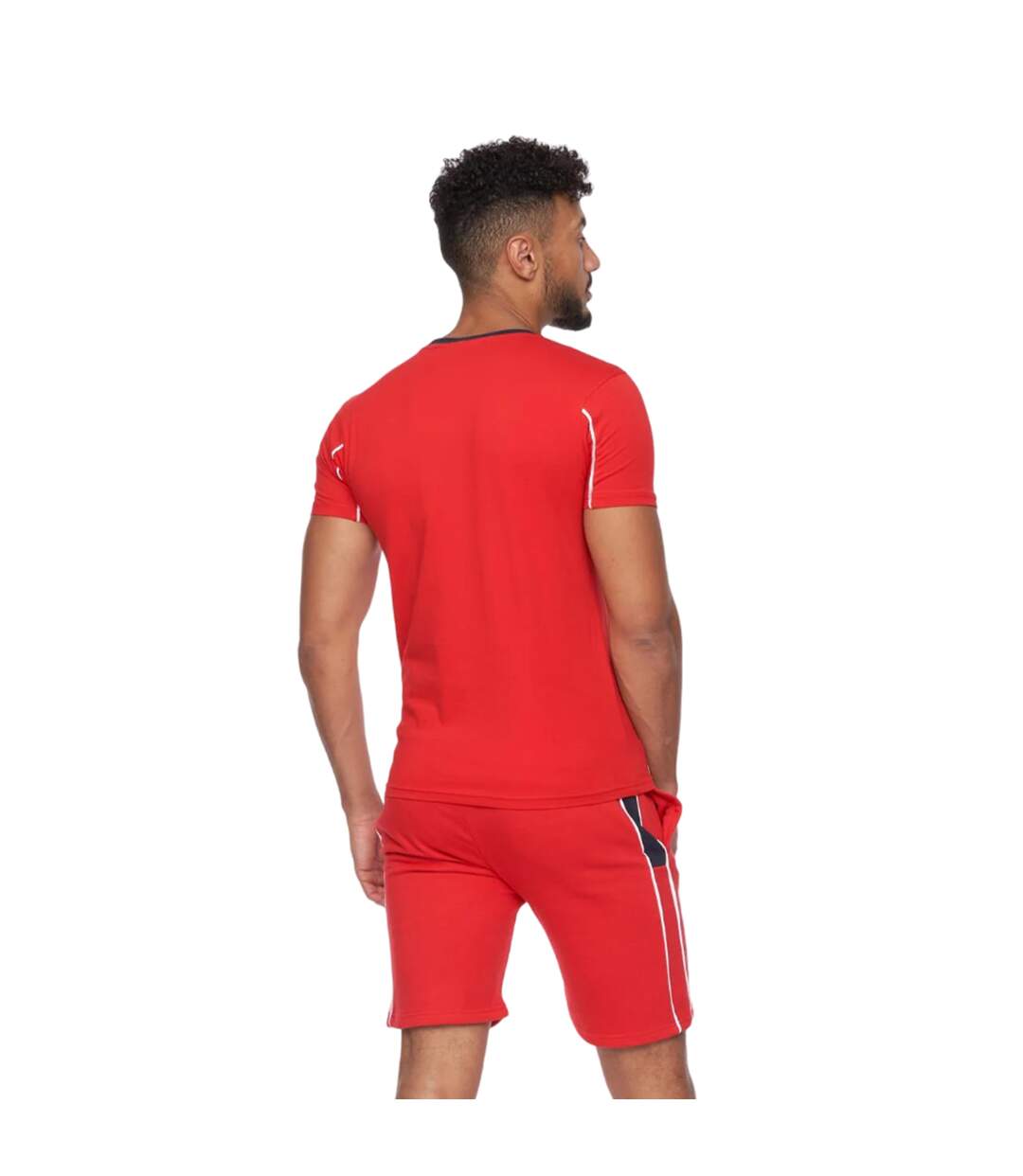 Ensemble t-shirt et short rentrays homme rouge Crosshatch