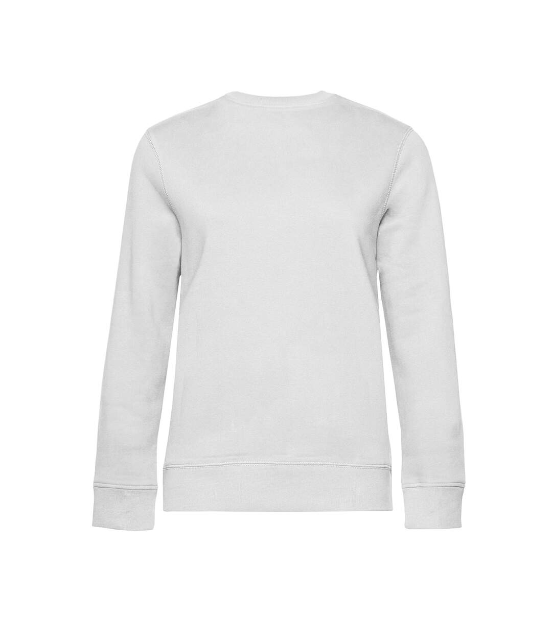 Womens/ladies queen crew neck jumper white B&C