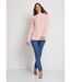 Pull chaud court col montant torsades-4