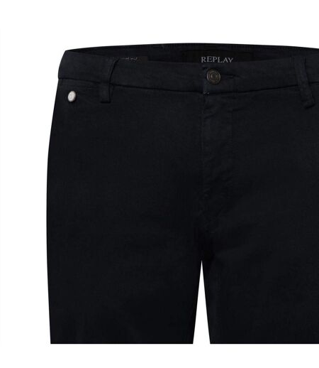 Mens Chino Shorts Blue Replay
