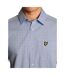 Chemise Manches Courtes Motif/style À Carreaux Homme Bleu Clair À Carreaux Lyle & Scott-4