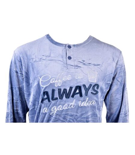 Pyjama Homme Long SWEET SECRET Q2733 POLAIRE BLEU