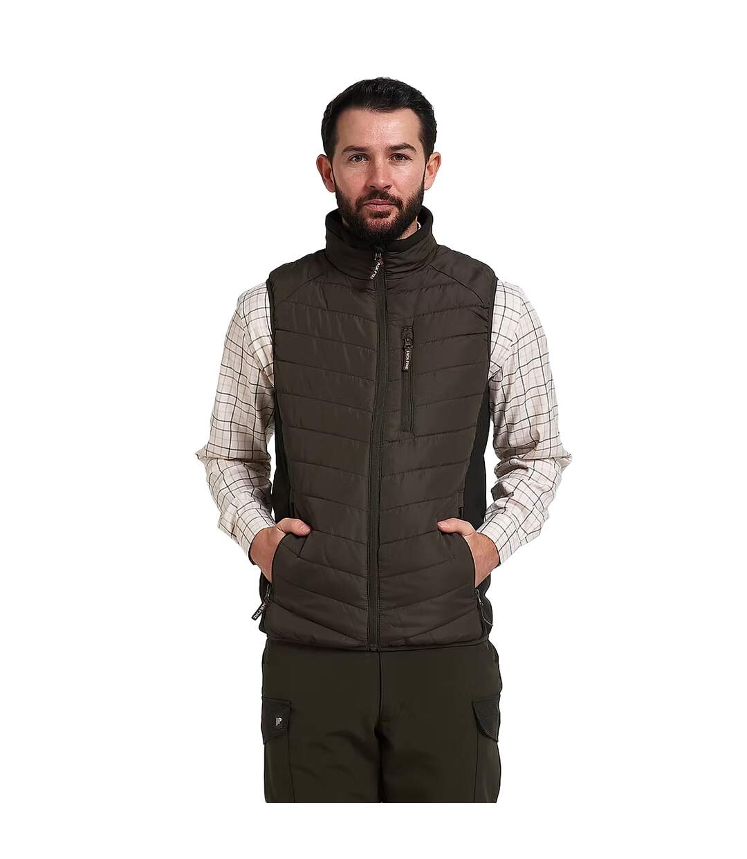 Doudoune Sans Manches Motif/style Matelassé Homme Vert Jack Pyke-1