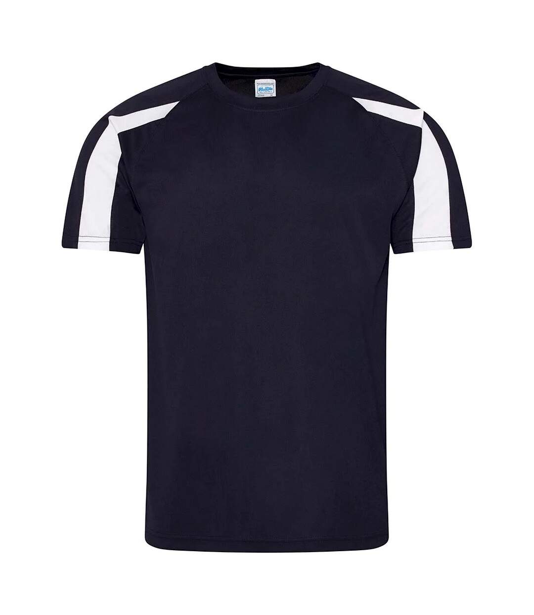 T-shirt homme bleu marine / blanc AWDis Cool