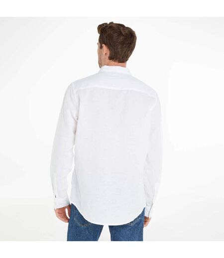 Mens Cotton Lined Regular Shirt White Calvin Klein