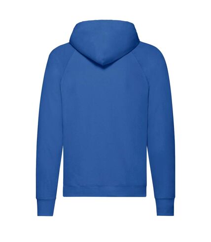 Unisex adult lightweight hooded sweatshirt royal blue Fruit of the Loom