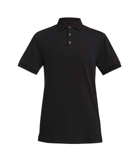Brook Taverner Mens Hampton Cotton Polo Shirt (Black) - UTPC5248