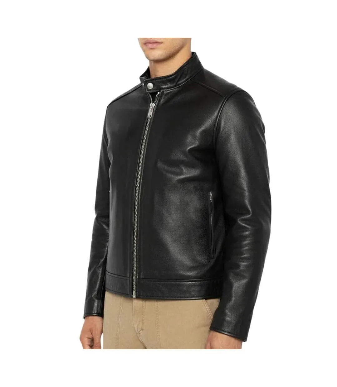 Blouson en cuir noir homme schott memphis-1