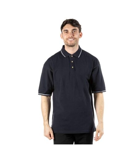 Kustom Kit Mens St. Mellion Mens Short Sleeve Polo Shirt (Black/White)