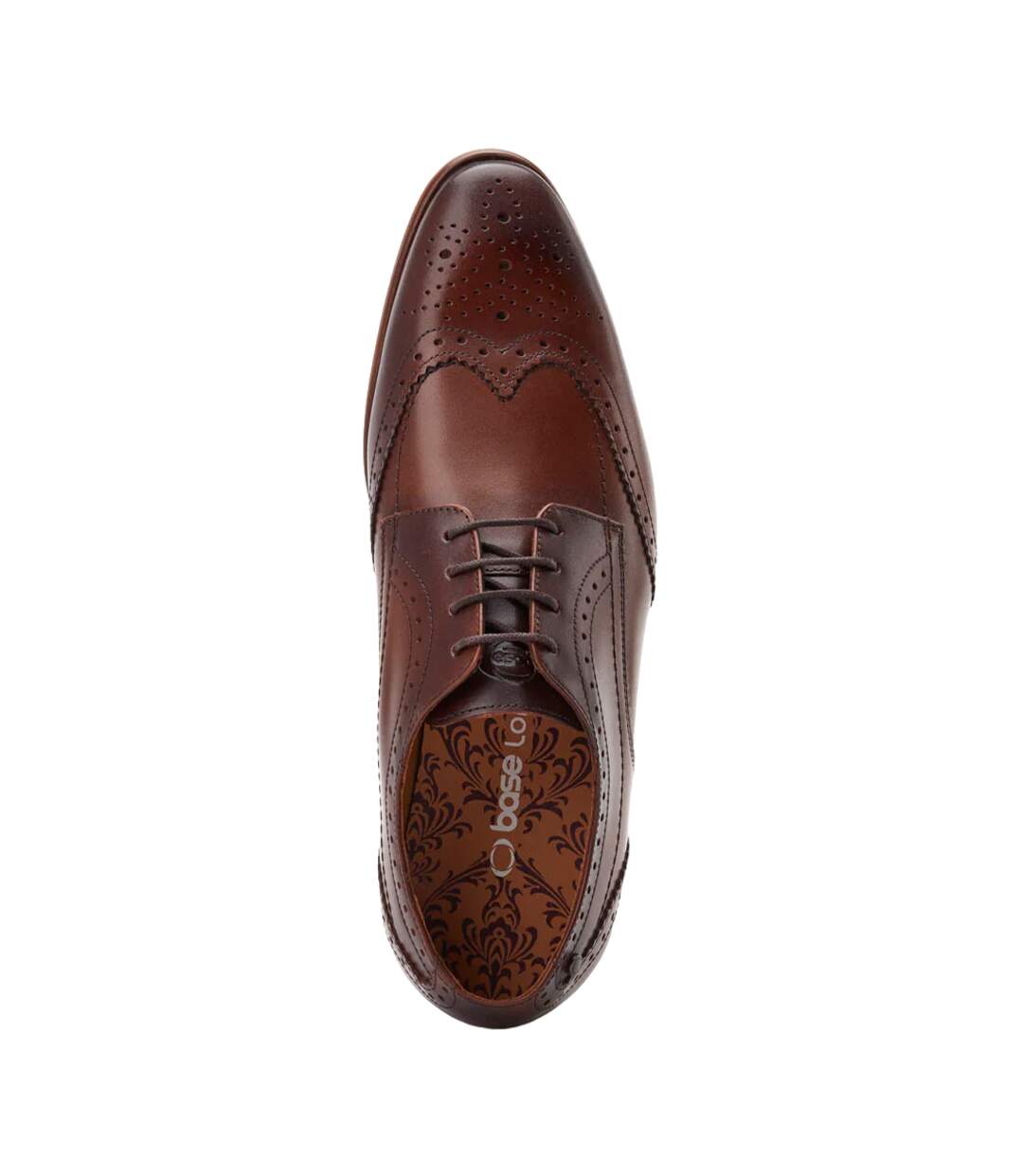 Chaussures brogues barbera homme marron foncé Base London-4