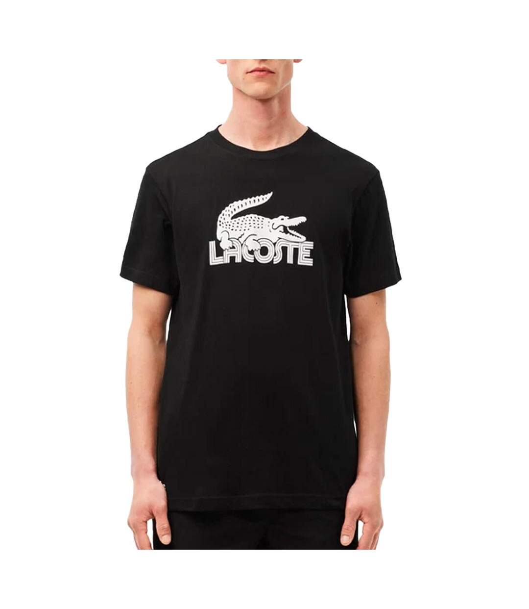 T-shirt noir homme lacoste th2508-1