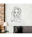 Décoration Murale en Métal Visage 80cm Noir-5