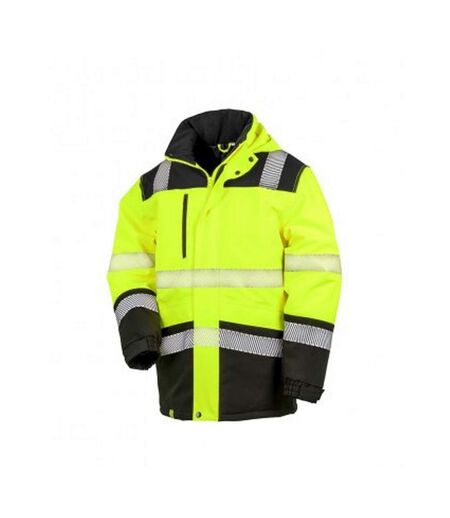 Result Safe-Guard Printable Waterproof Safety Soft Shell Jacket (Fluorescent Yellow/Black) - UTPC3755