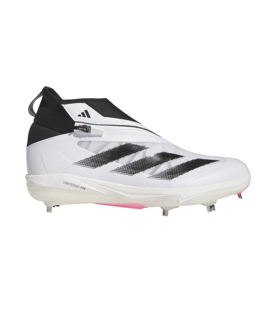 Mens Impact 3 Stripes Zip Trainers White Adidas-1