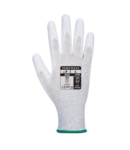 Unisex adult a199 pu palm grip gloves xxl grey Portwest