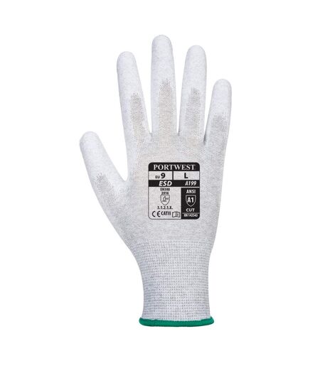 Unisex adult a199 pu palm grip gloves m grey Portwest
