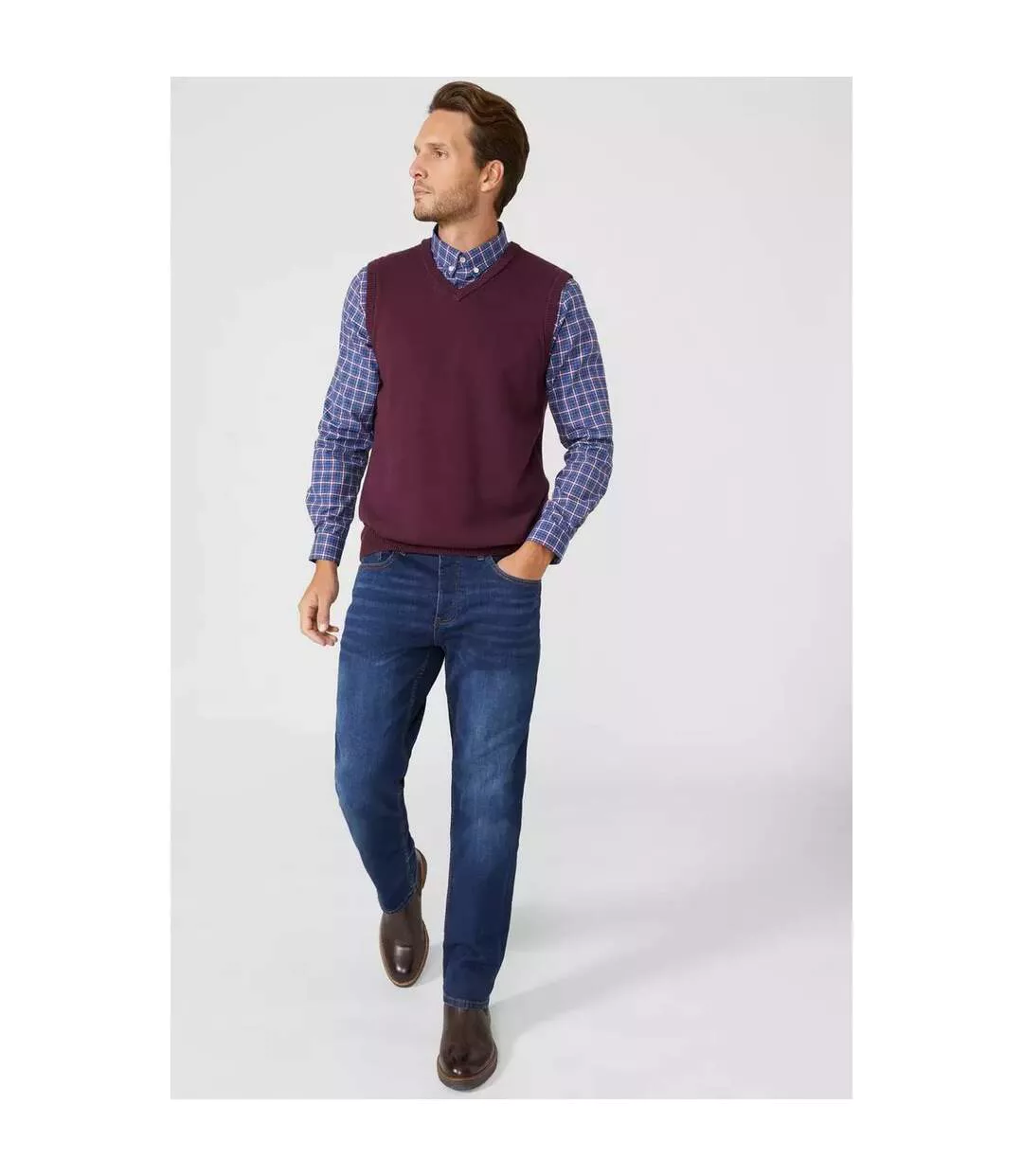 Gilet premium homme bordeaux Maine-4