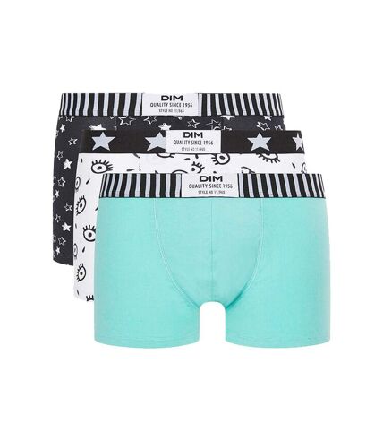 DIM Lot de 3 Boxers Homme Coton VIBES Coup d'oeil Dim star Vert marée