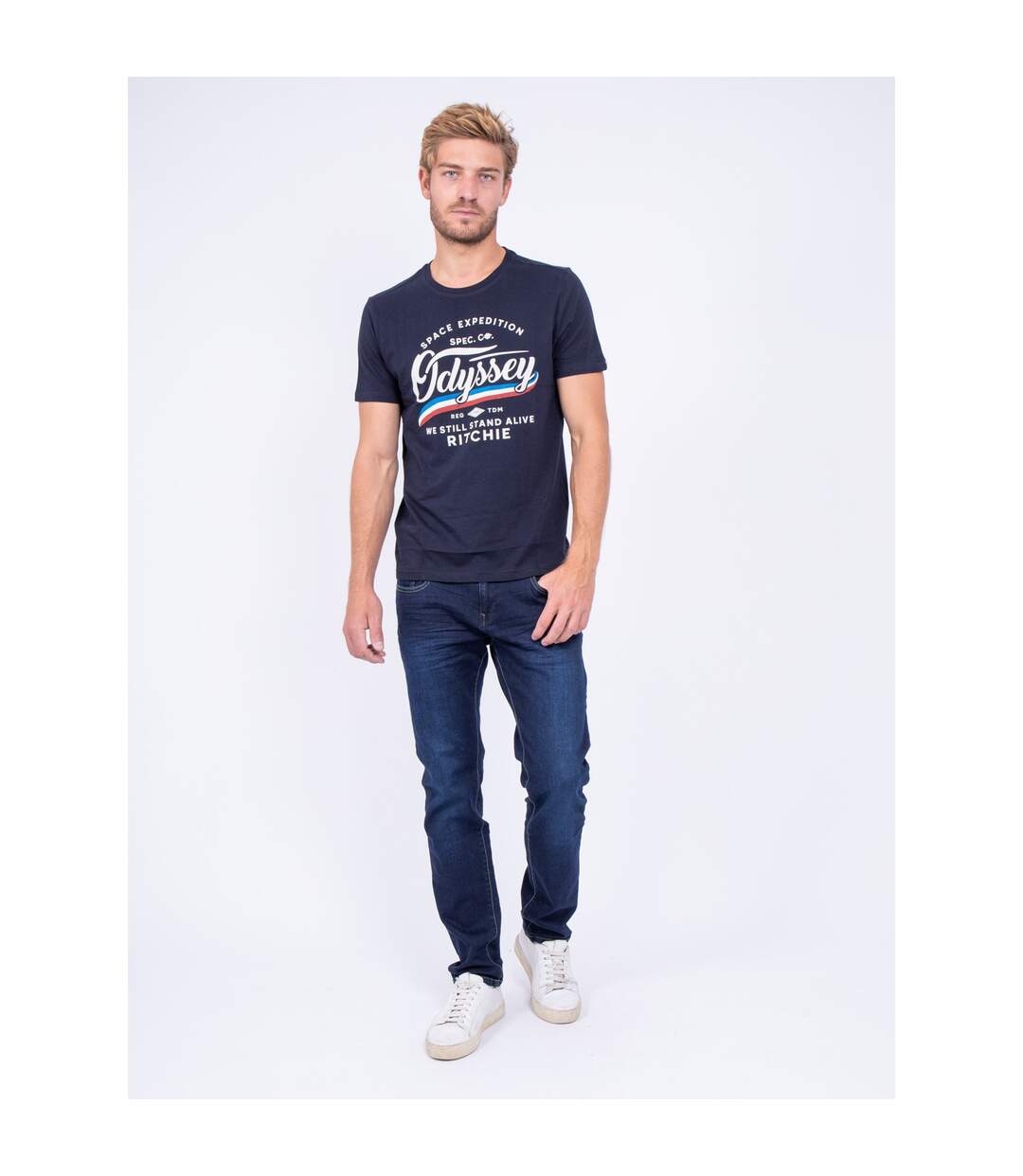 T-shirt col rond pur coton JOUFAX-4