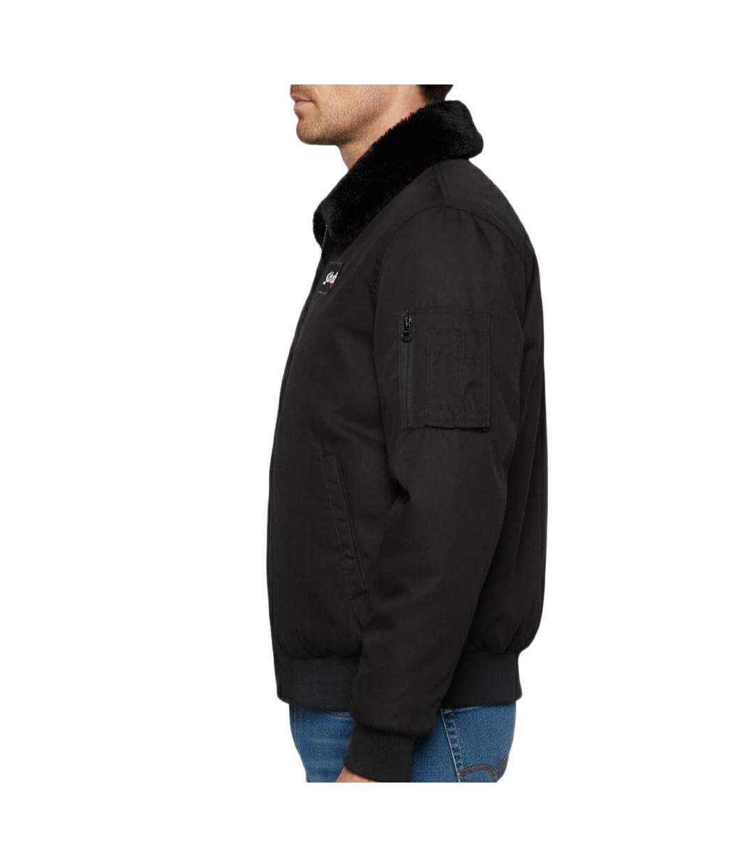 Blouson noir homme schott airtop-2