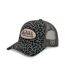 Casquette baseball Velvet avec print et broderie Leopard Kaki Vondutch-1