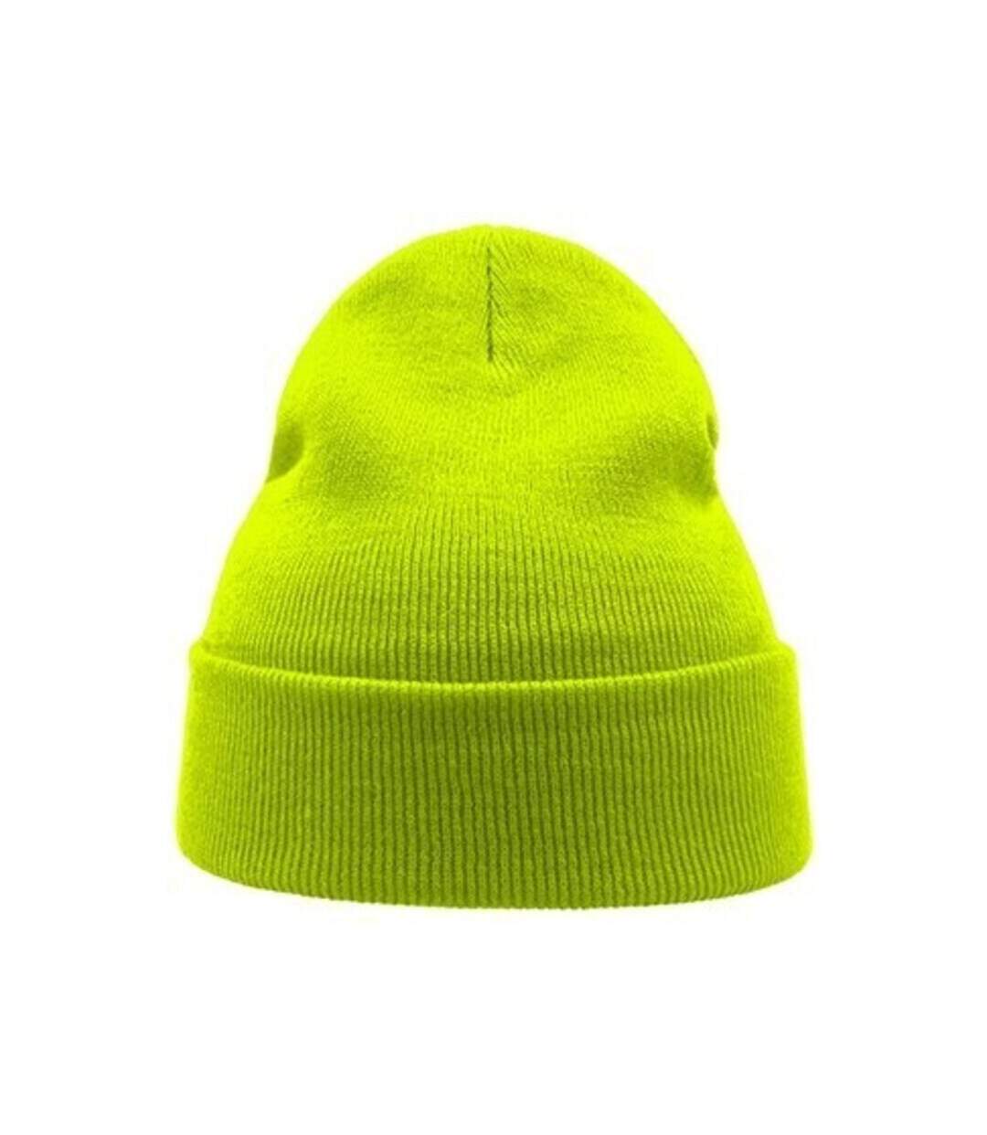 Bonnet avec revers wind mixte jaune fluo Atlantis