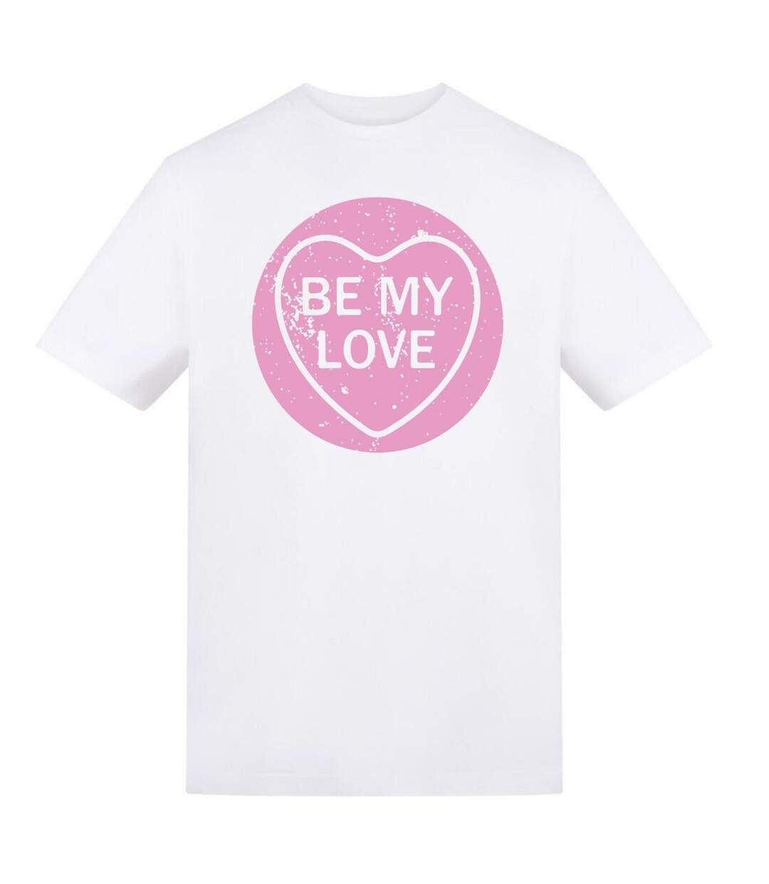 Unisex Adult Valentine`s Day T-shirt Solid White AWD-1