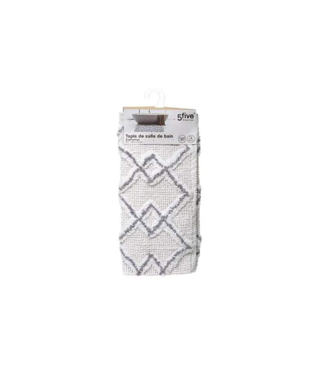Tapis Salle de Bain Ethnique 50x75cm Gris-3