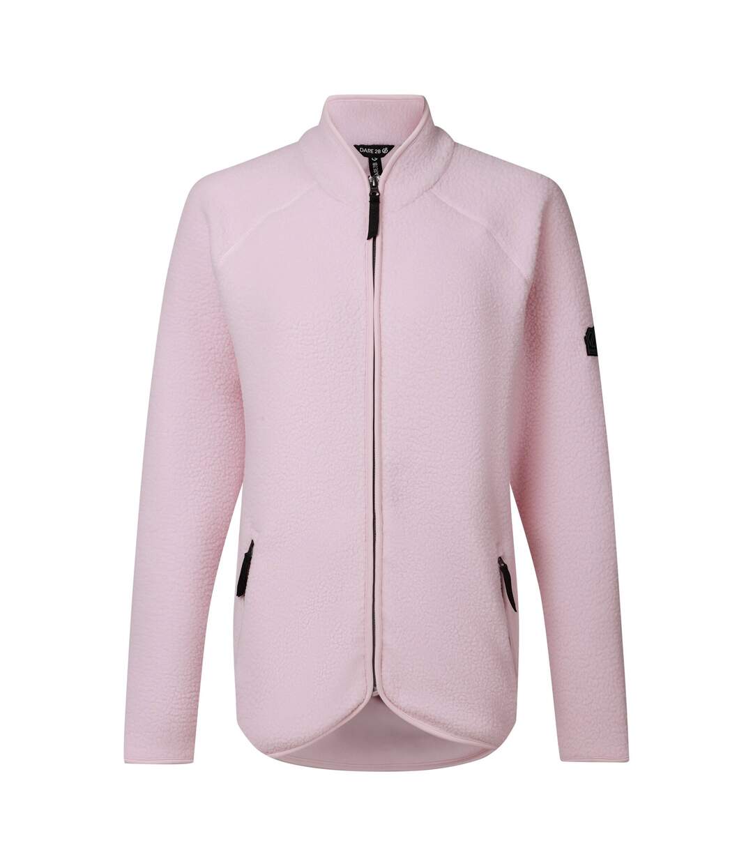 Veste Polaire Unie Col Montant Excursion Femme Rose Pâle Dare 2B-1