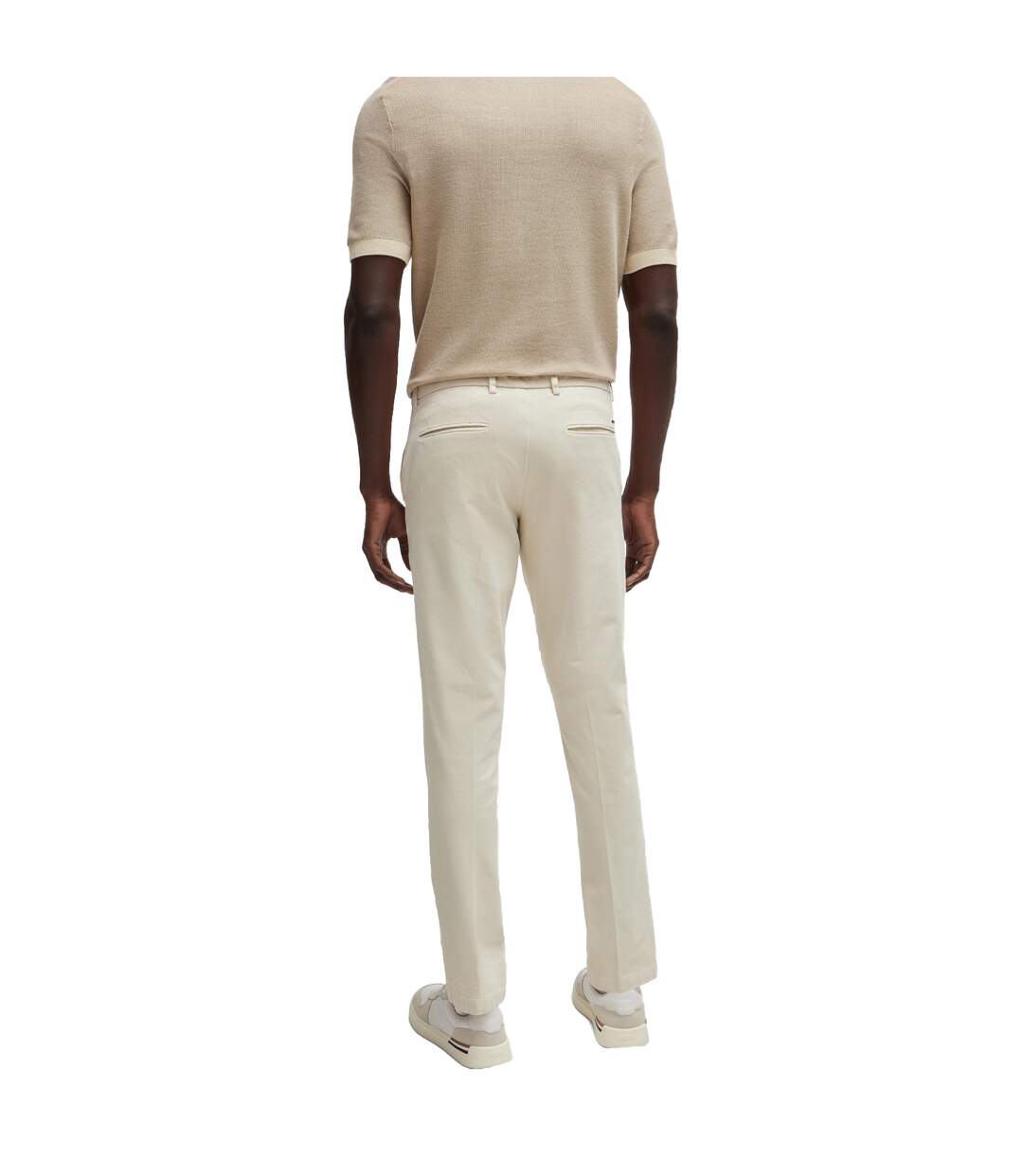 Mens Kaito1 Casual Chinos White Boss-3
