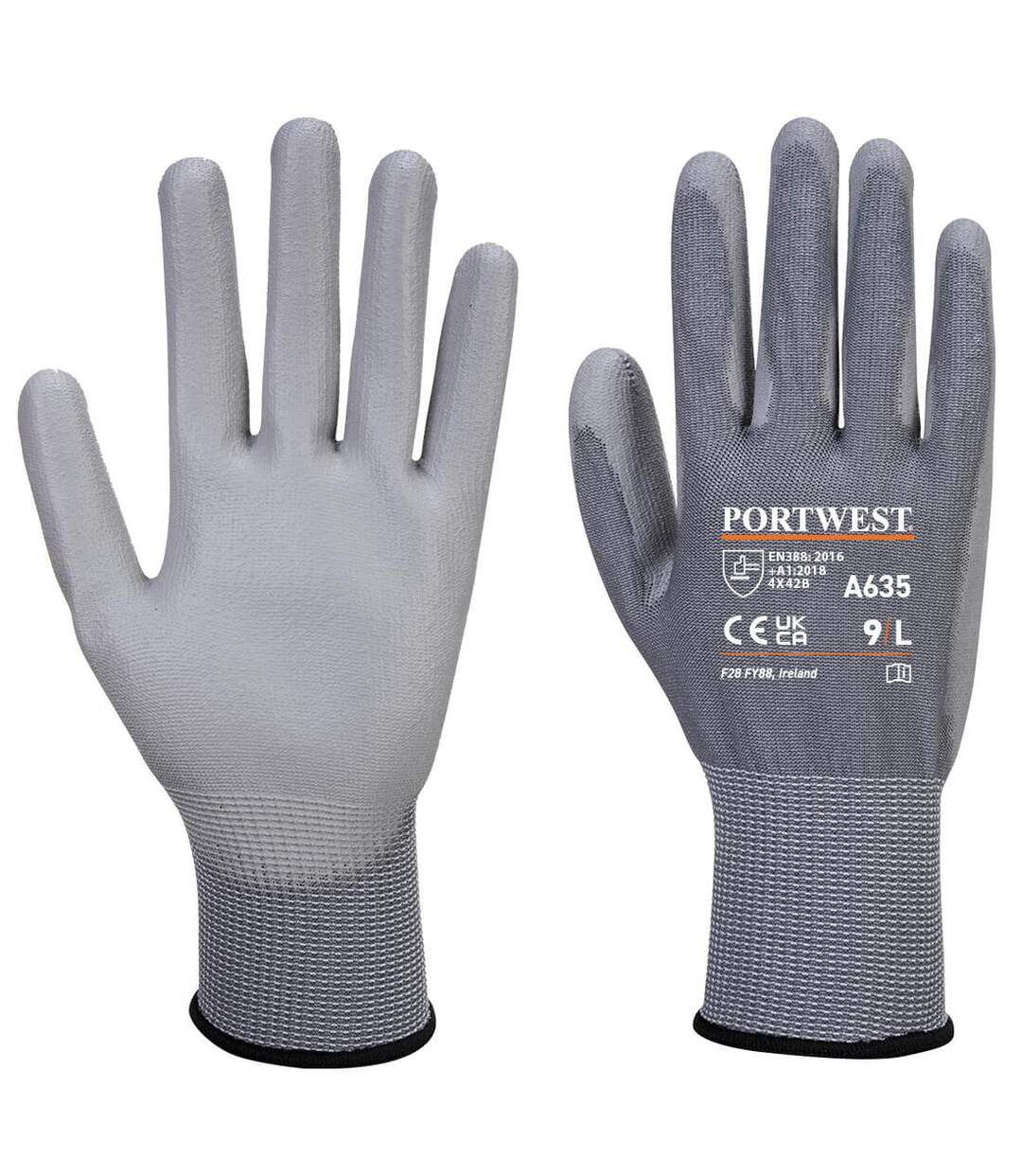 Unisex adult a635 economy cut resistant gloves l grey Portwest-1