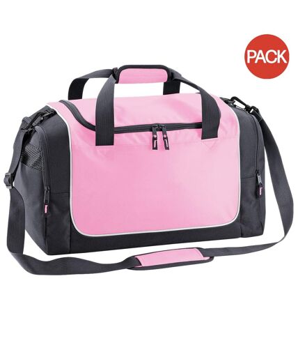 Quadra Teamwear Locker Duffel Bag (30 liters) (Pack of 2) (Classic Pink/Graphite/Whi) (One Size)