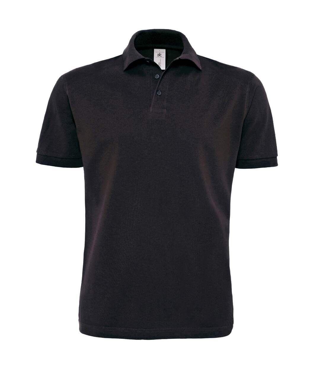B&C Mens Heavymill Short Sleeve Cotton Polo Shirt (Black*)