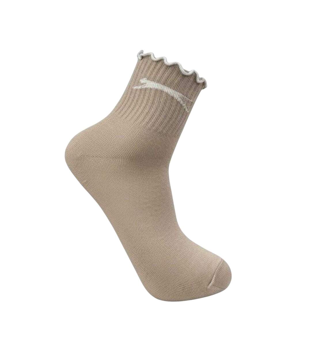 Pack Of 5  Womens/ladies Ruffled Polyester Ankle Socks  Multicoloured Slazenger-2
