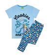 Sesame Street Womens/Ladies Cookie Monster Pajamas (Blue)