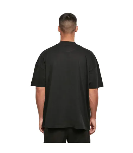 Mens Mock Neck Oversized T-shirt Black Build Your Brand