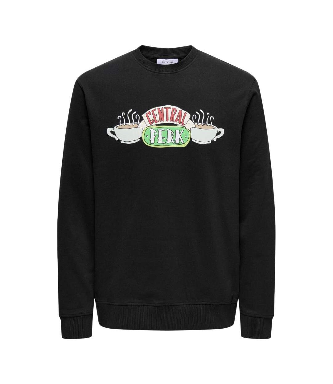 Sweat noir homme only & sons friends - l-3