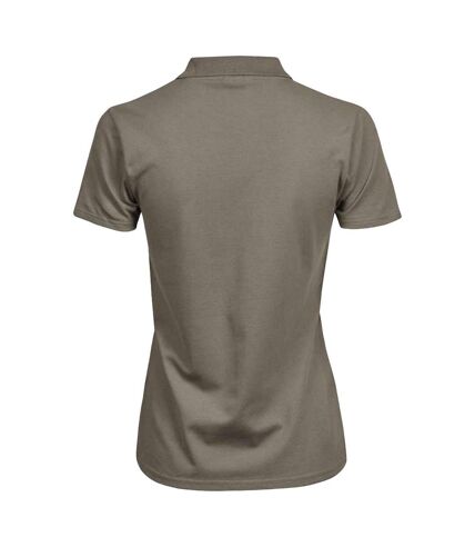 Womens/ladies luxury stretch polo shirt clay Tee Jays