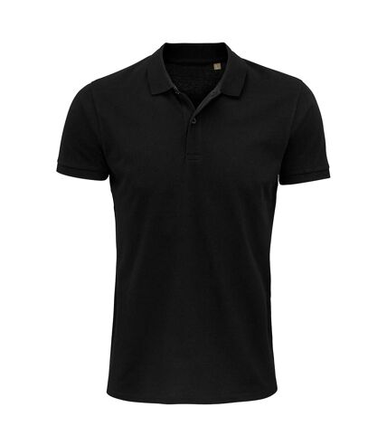SOLS Mens Planet Pique Organic Polo Shirt (Black) - UTPC4362