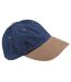 Beechfield Unisex Adult Heavy Brushed Cotton Low Profile Cap (French Navy/Taupe) - UTBC5300