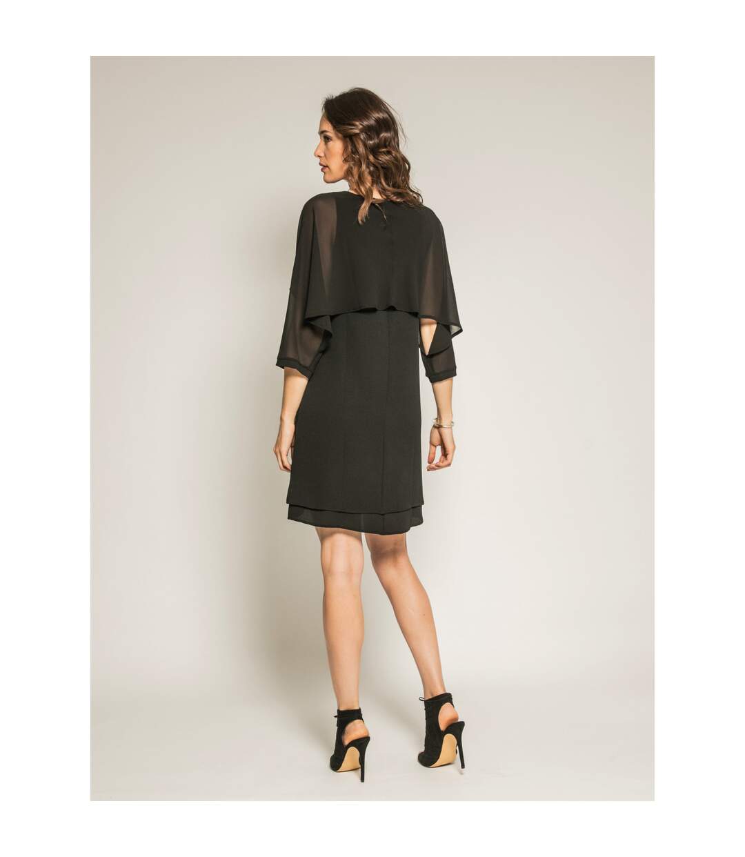 Robe courte bimatière IDALIE - Dona X Lisa-2