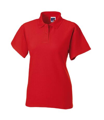 Jerzees Colours Ladies 65/35 Hard Wearing Pique Short Sleeve Polo Shirt (Bright Red) - UTBC565